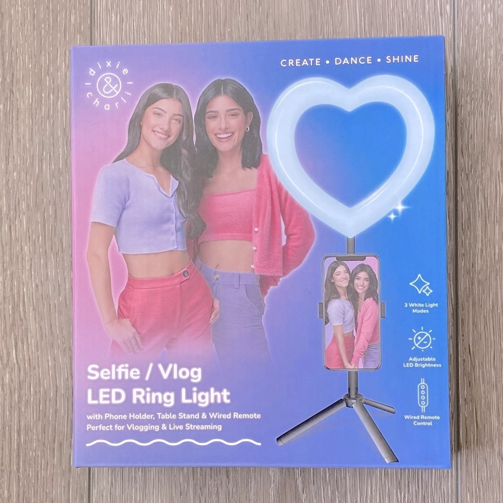NEW! Selfie Vlog LED CIRCLE Ring Light With Table Stand & Remote & Phone Holder
